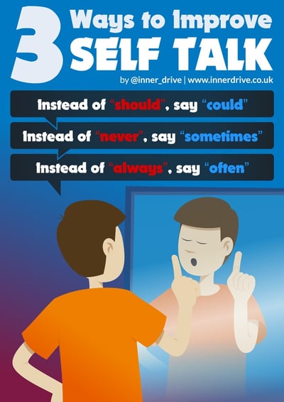 3 ways to improve self talk infographic