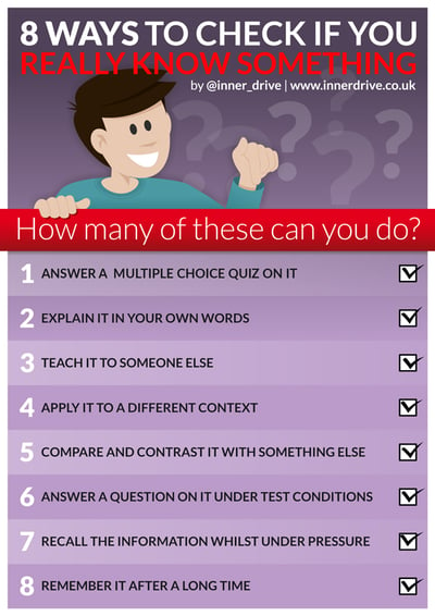 8 ways to check if you really know something infographic