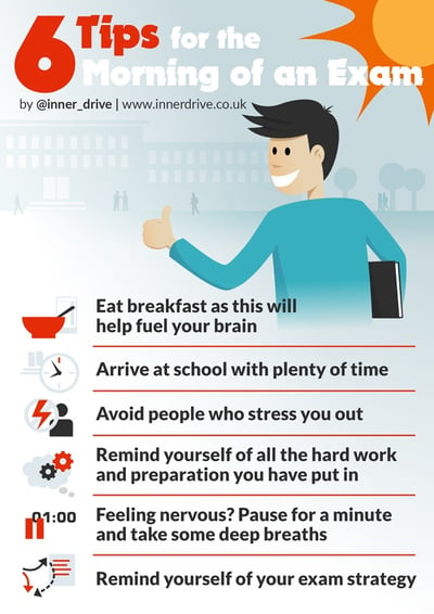 6 tips for the morning of an exam